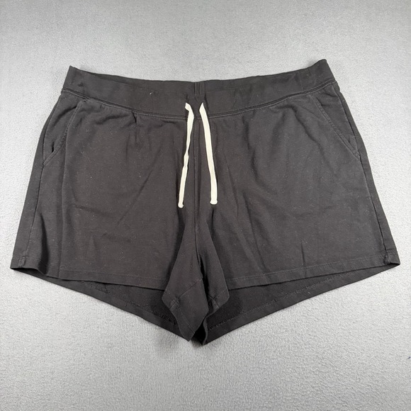 Old Navy Pants - Old Navy Fleece Sweat Shorts Womens XXL Black Elastic Waist Drawstring Lounge